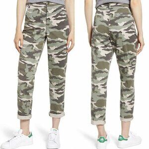 J. CREW Slouchy Boyfriend Camouflage Chino Cropped Pants Size 2
